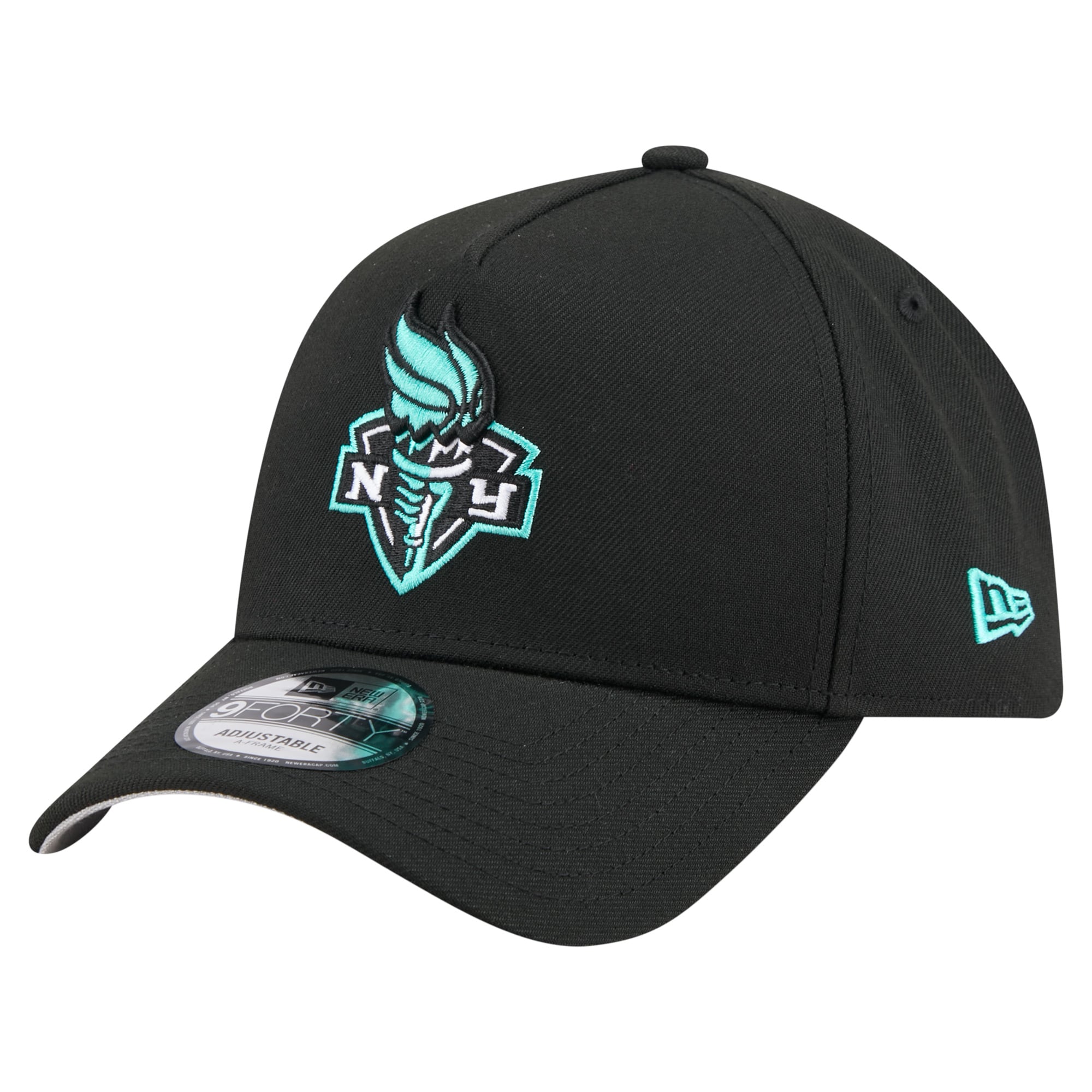 Unisex New Era Black New York Liberty Core Logo A-Frame 9FORTY Adjustable Hat